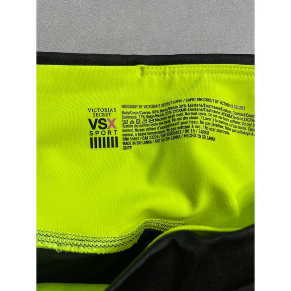 Women's Victoria's Secret Black Multicolored Leggings XS - Picture 4 of 4